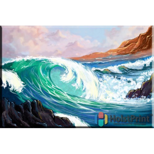 Картина Волна, , 168.00 грн., MOO777037, , Морской пейзаж картины